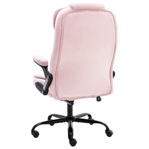 vidaXL Chaise de bureau velours rose