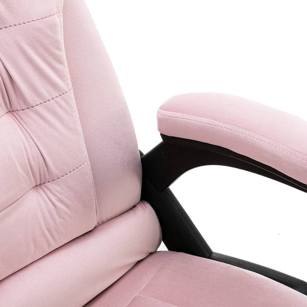 vidaXL Chaise de bureau velours rose