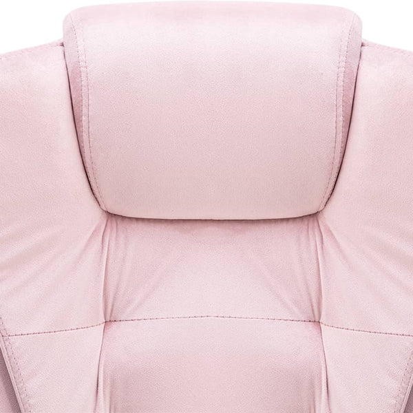 vidaXL Chaise de bureau velours rose