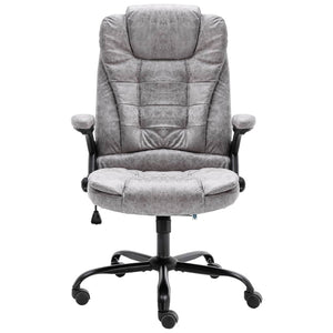 Bürostuhl Hellgrau Wildleder-Optik