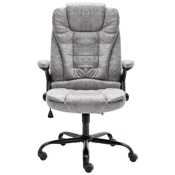Bürostuhl Hellgrau Wildleder-Optik