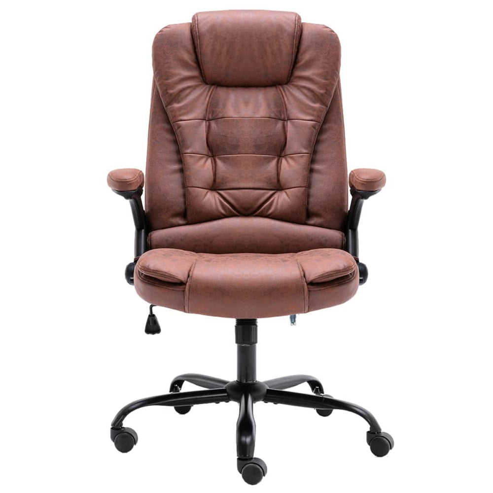 Bürostuhl Hellbraun Wildleder-Optik