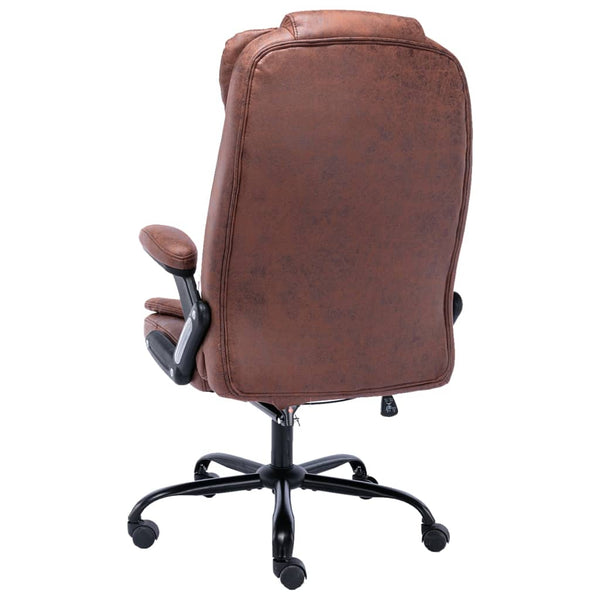 Bürostuhl Hellbraun Wildleder-Optik