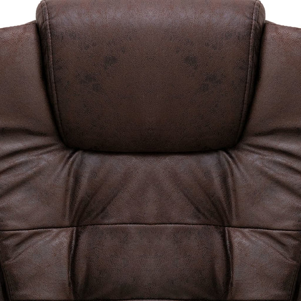 Bürostuhl Dunkelbraun Wildleder-Optik