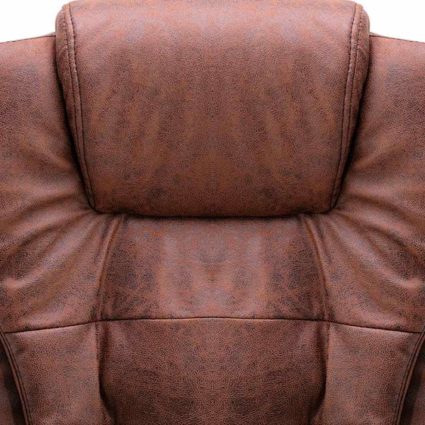 Bürostuhl mit Massagefunktion Hellbraun Wildleder-Optik