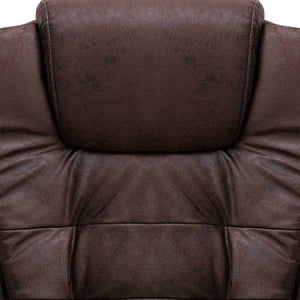 Bürostuhl mit Massagefunktion Dunkelbraun Wildleder-Optik