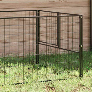 Hundezwinger Schwarz 3 m² Stahl