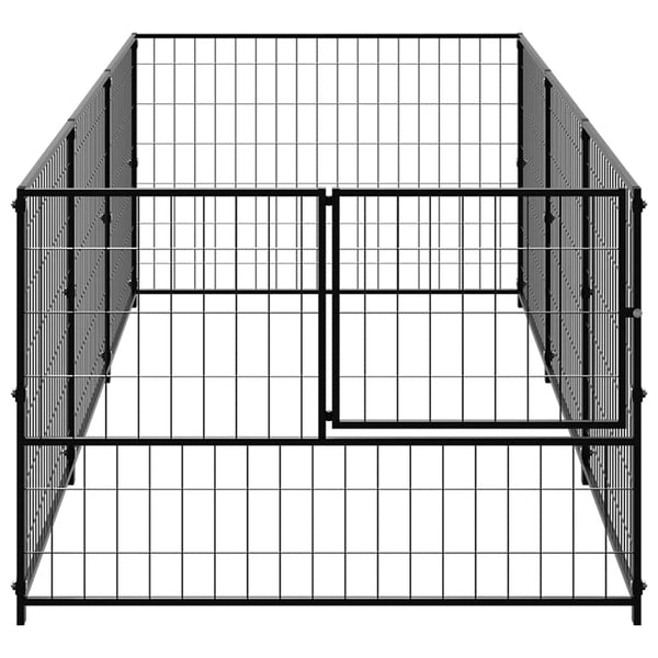 Hundezwinger Schwarz 3 m² Stahl