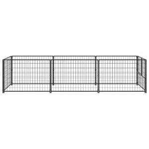 Hundezwinger Schwarz 3 m² Stahl