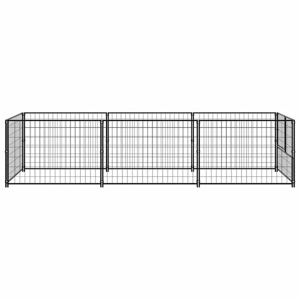Hundezwinger Schwarz 3 m² Stahl