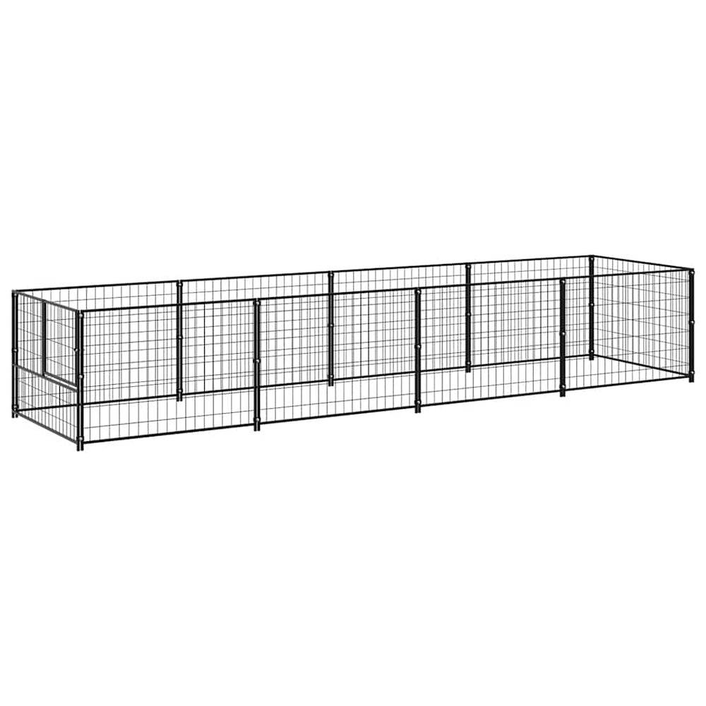 Hundezwinger Schwarz 4 m² Stahl