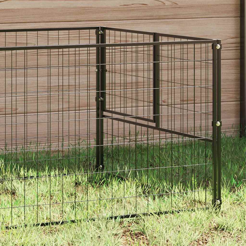 Hundezwinger Schwarz 4 m² Stahl