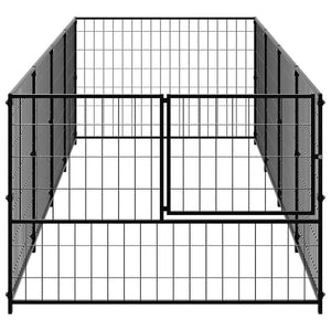 Hundezwinger Schwarz 4 m² Stahl