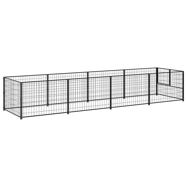 Hundezwinger Schwarz 4 m² Stahl