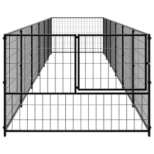 Hundezwinger Schwarz 6 m² Stahl