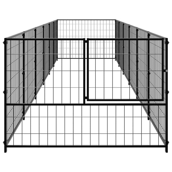 Hundezwinger Schwarz 6 m² Stahl