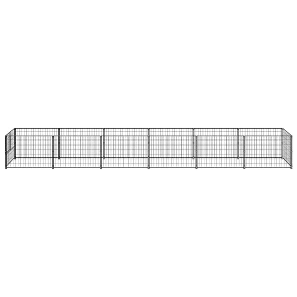 Hundezwinger Schwarz 6 m² Stahl
