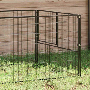 Hundezwinger Schwarz 7 m² Stahl