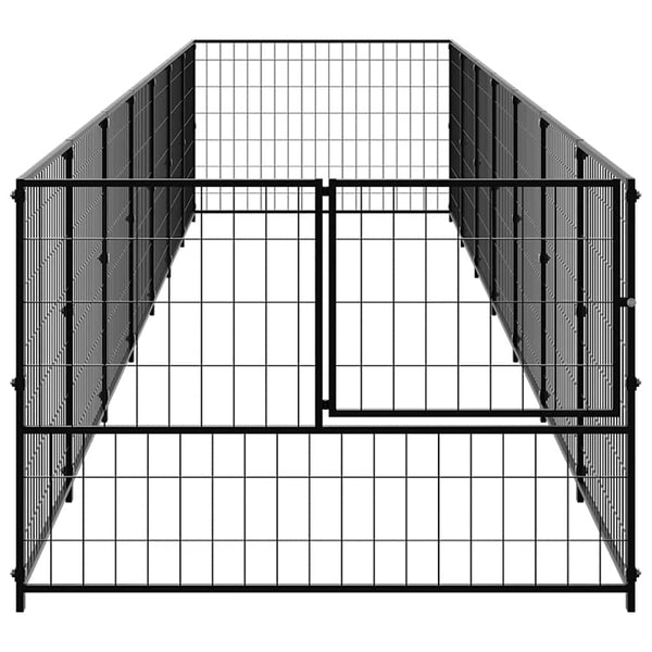 Hundezwinger Schwarz 7 m² Stahl