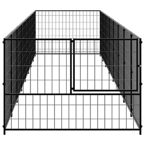 Hundezwinger Schwarz 8 m² Stahl