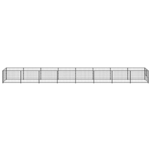 Hundezwinger Schwarz 8 m² Stahl