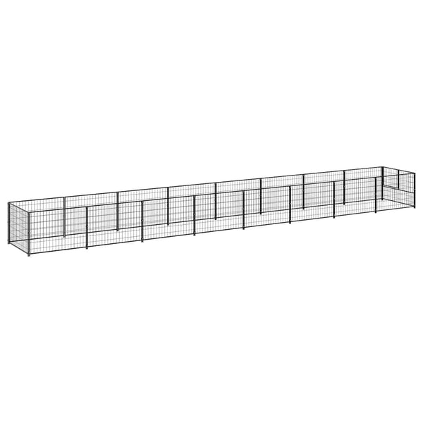 Hundezwinger Schwarz 8 m² Stahl
