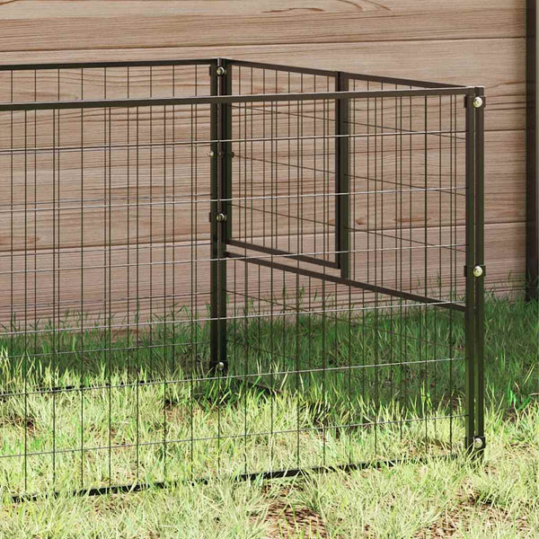 Hundezwinger Schwarz 9 m² Stahl
