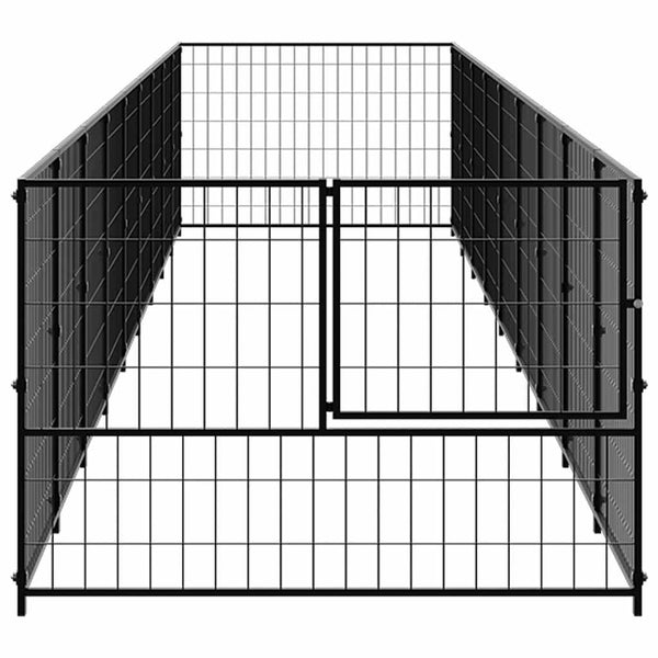 Hundezwinger Schwarz 9 m² Stahl