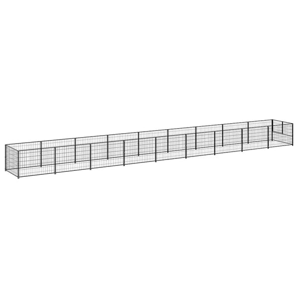 Hundezwinger Schwarz 9 m² Stahl