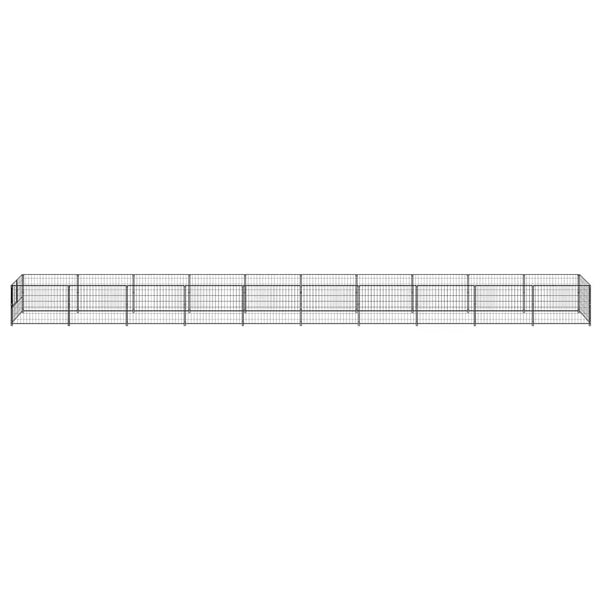 Hundezwinger Schwarz 10 m² Stahl