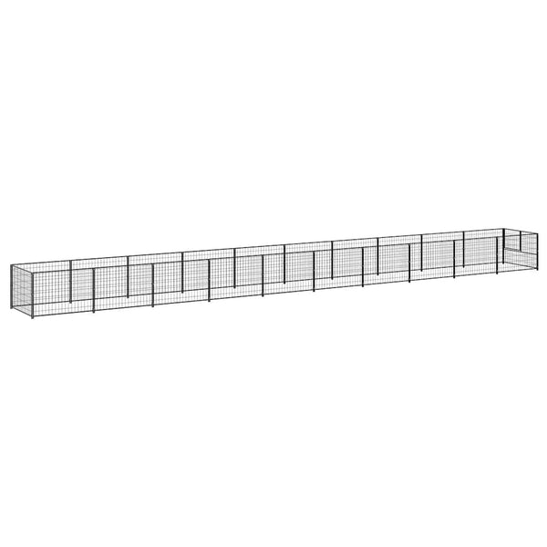 Hundezwinger Schwarz 10 m² Stahl
