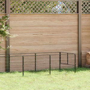 Hundezwinger Schwarz 10 m² Stahl