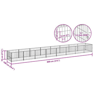 Hundezwinger Silbern 8 m² Stahl