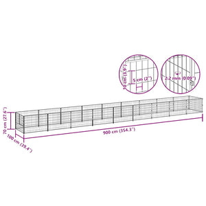 Hundezwinger Silbern 9 m² Stahl