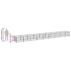 Hundezwinger Silbern 9 m² Stahl