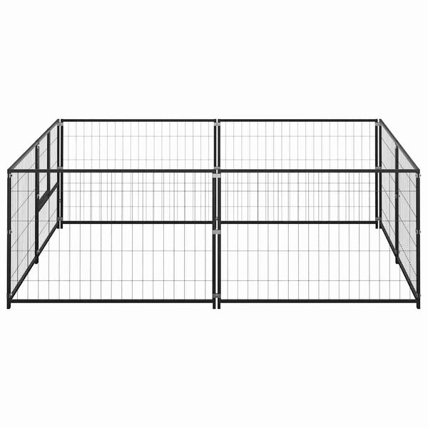 Hundezwinger Schwarz 4 m² Stahl