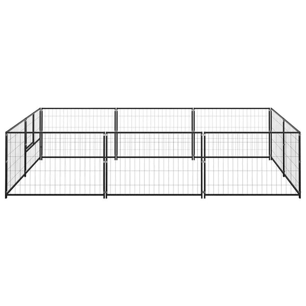 Hundezwinger Schwarz 6 m² Stahl