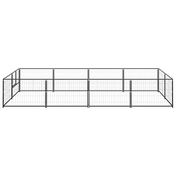 Hundezwinger Schwarz 8 m² Stahl