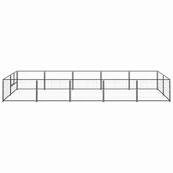 Hundezwinger Schwarz 10 m² Stahl