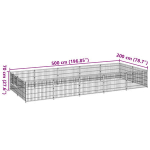 Hundezwinger Schwarz 10 m² Stahl