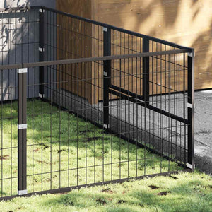 Hundezwinger Schwarz 12 m² Stahl