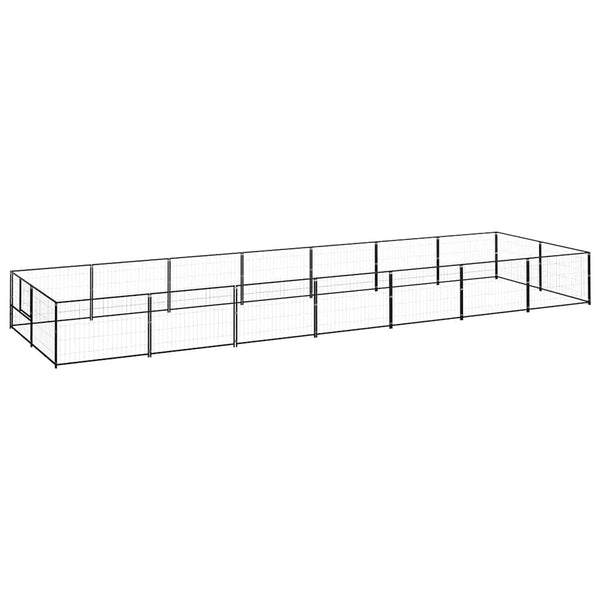 Hundezwinger Schwarz 14 m² Stahl