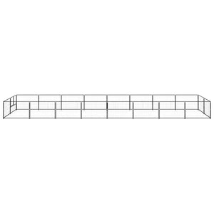 Hundezwinger Schwarz 16 m² Stahl