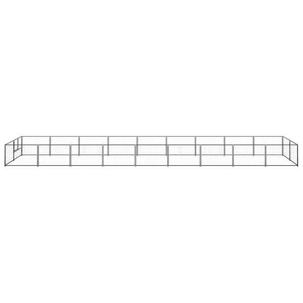 Hundezwinger Schwarz 18 m² Stahl