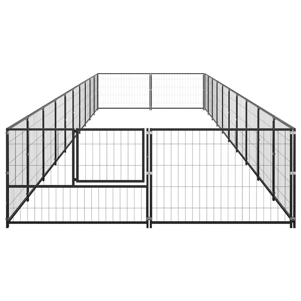 Hundezwinger Schwarz 20 m² Stahl