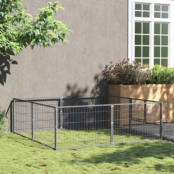 Hundezwinger Silbern 4 m² Stahl