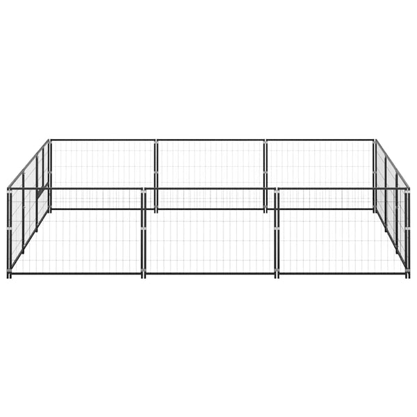 Hundezwinger Schwarz 9 m² Stahl