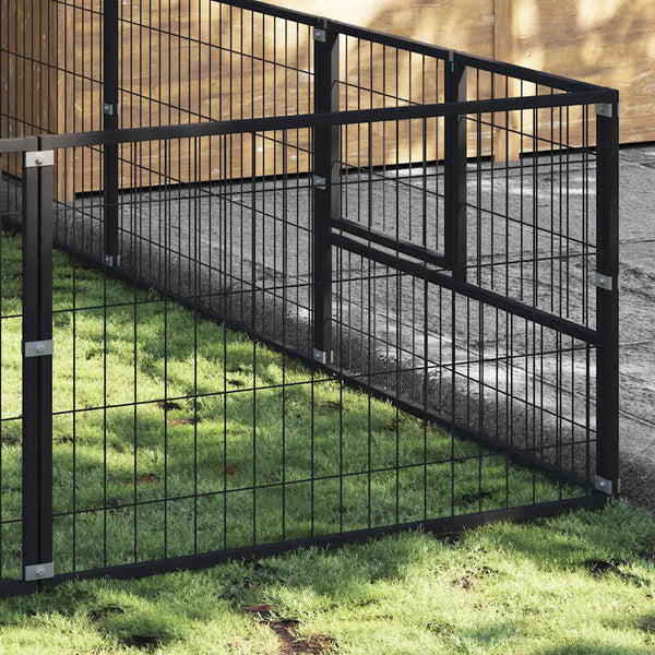 Hundezwinger Schwarz 15 m² Stahl