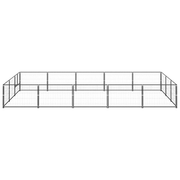 Hundezwinger Schwarz 15 m² Stahl