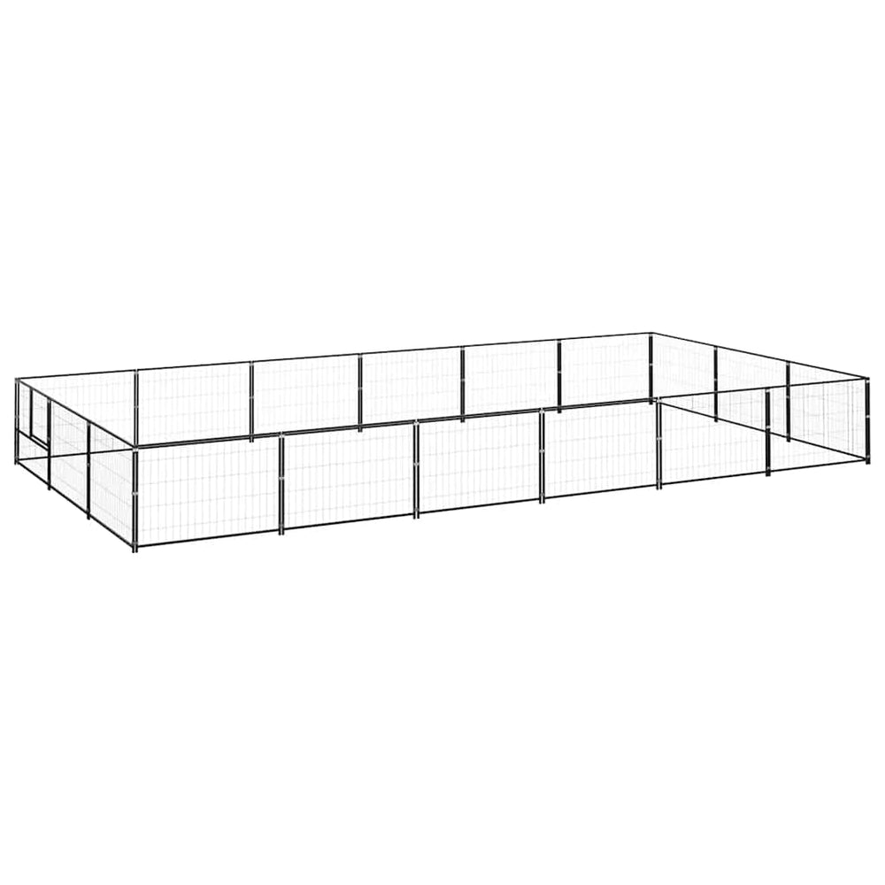 Hundezwinger Schwarz 18 m² Stahl